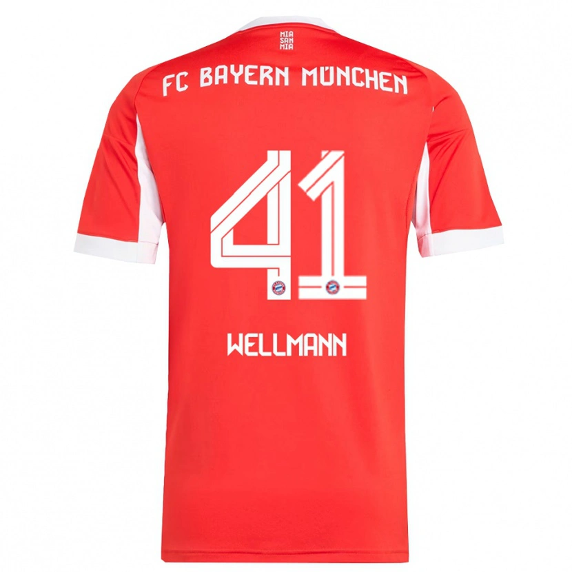 Danxen Herren Anna Wellmann #41 Rot Weiß Heimtrikot Trikot 2025/26 T-Shirt Schweiz