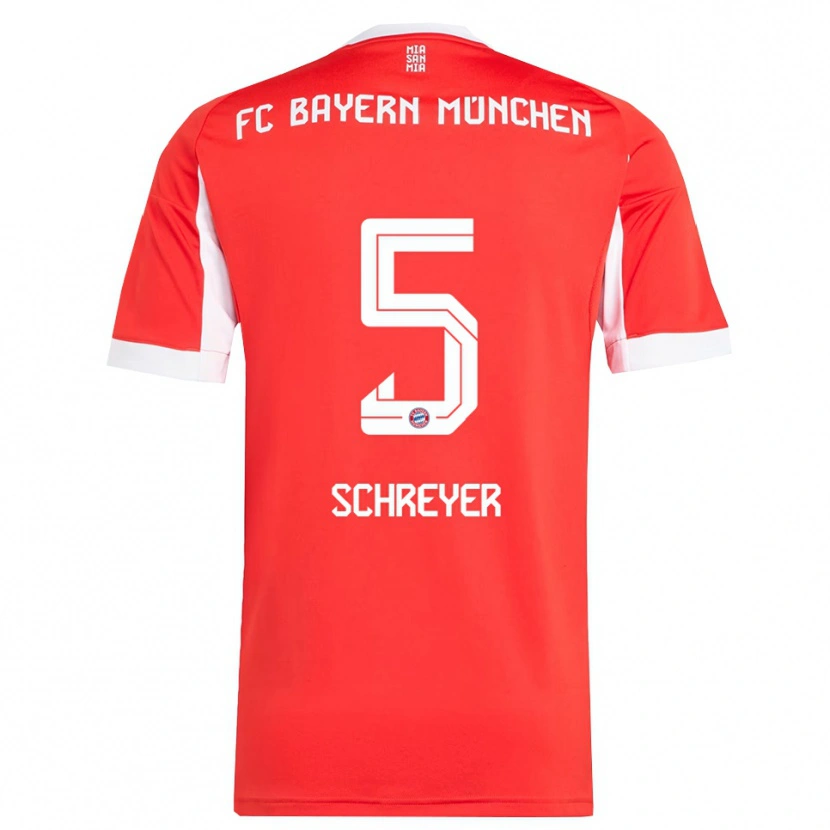 Danxen Herren Tim Schreyer #5 Rot Weiß Heimtrikot Trikot 2025/26 T-Shirt Schweiz