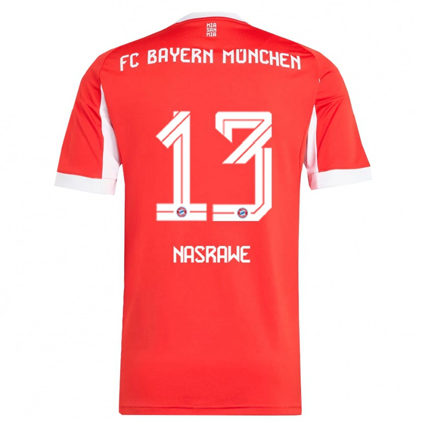 Danxen Herren Jussef Nasrawe #13 Rot Weiß Heimtrikot Trikot 2025/26 T-Shirt Schweiz