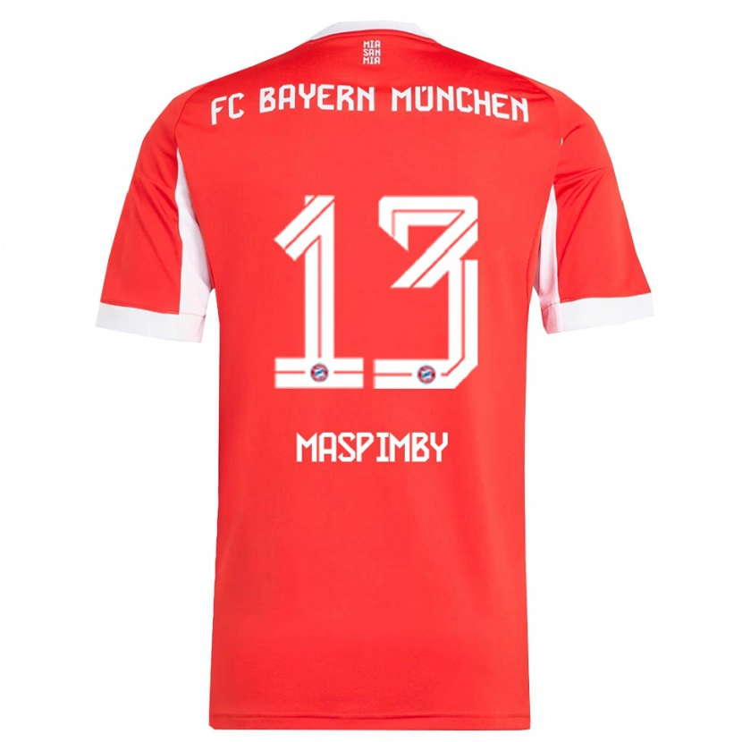 Danxen Herren Thibault Maspimby #13 Rot Weiß Heimtrikot Trikot 2025/26 T-Shirt Schweiz