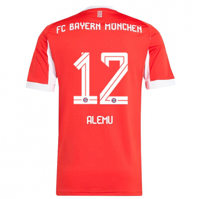 Danxen Herren Liul Alemu #12 Rot Weiß Heimtrikot Trikot 2025/26 T-Shirt Schweiz