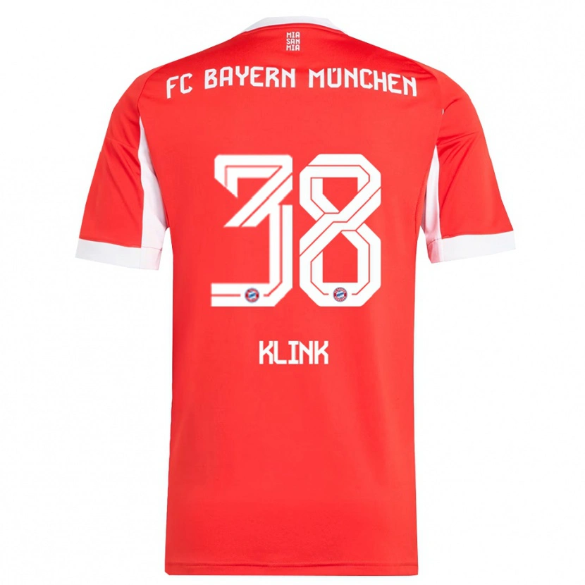 Danxen Herren Anna Klink #38 Rot Weiß Heimtrikot Trikot 2025/26 T-Shirt Schweiz