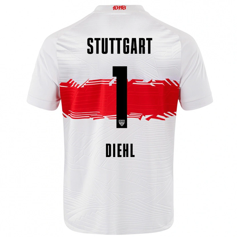 Danxen Herren Vanessa Diehl #1 Weiß Rot Heimtrikot Trikot 2025/26 T-Shirt Schweiz