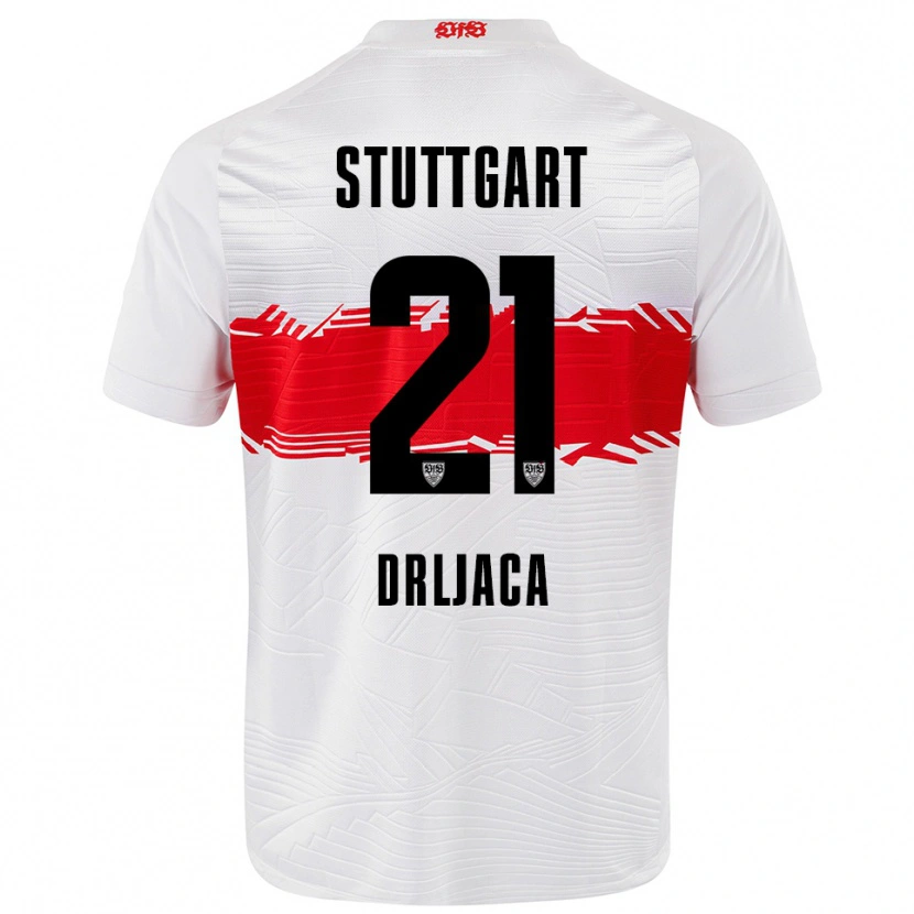 Danxen Herren Stefan Drljaca #21 Weiß Rot Heimtrikot Trikot 2025/26 T-Shirt Schweiz