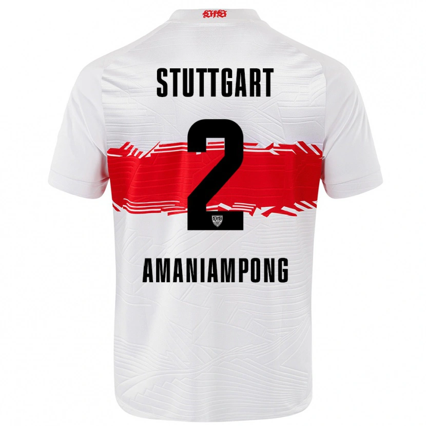 Danxen Herren Kaden Amaniampong #2 Weiß Rot Heimtrikot Trikot 2025/26 T-Shirt Schweiz