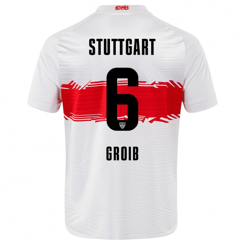 Danxen Herren Alexander Groiß #6 Weiß Rot Heimtrikot Trikot 2025/26 T-Shirt Schweiz