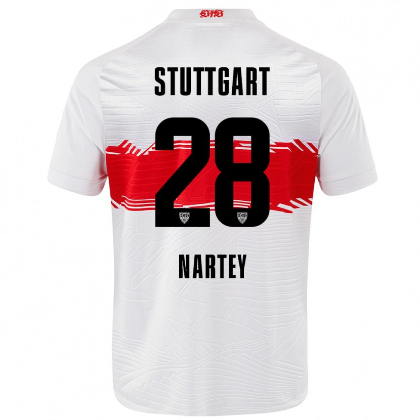 Danxen Herren Nikolas Nartey #28 Weiß Rot Heimtrikot Trikot 2025/26 T-Shirt Schweiz