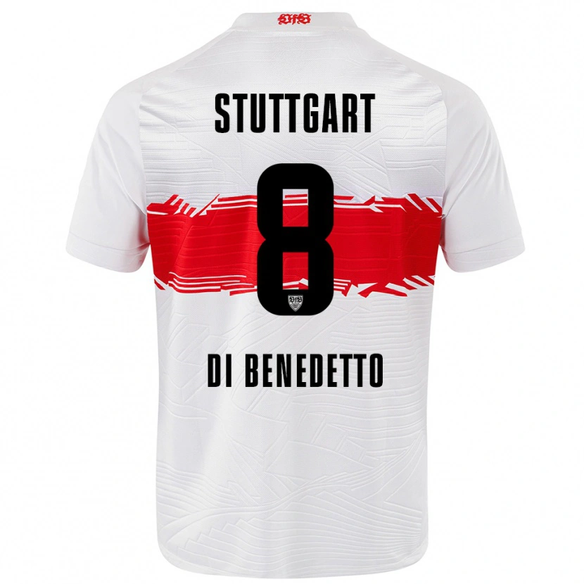 Danxen Herren Samuele Di Benedetto #8 Weiß Rot Heimtrikot Trikot 2025/26 T-Shirt Schweiz