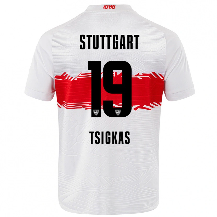 Danxen Herren Mattheos Tsigkas #19 Weiß Rot Heimtrikot Trikot 2025/26 T-Shirt Schweiz