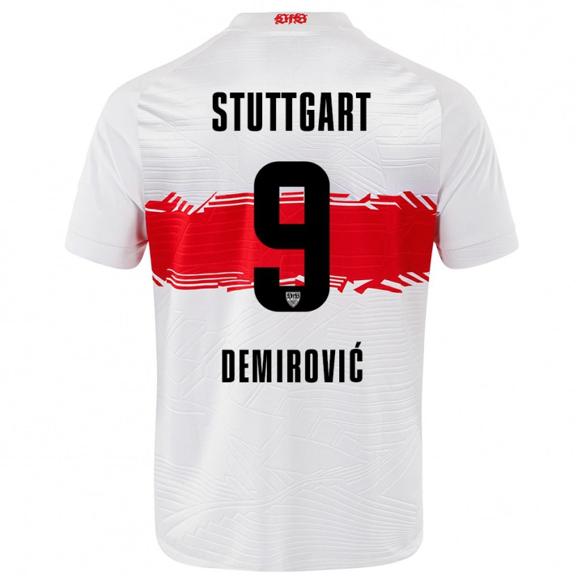 Danxen Herren Ermedin Demirovic #9 Weiß Rot Heimtrikot Trikot 2025/26 T-Shirt Schweiz