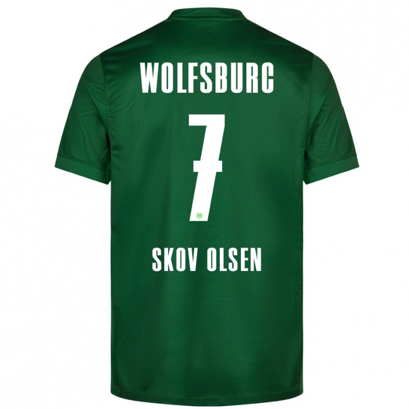 Danxen Herren Andreas Skov Olsen #7 Grün Weiß Heimtrikot Trikot 2025/26 T-Shirt Schweiz