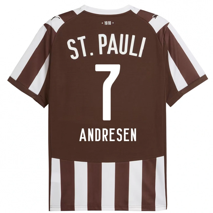 Danxen Herren Jan Andresen #7 Kaffee Weiß Heimtrikot Trikot 2025/26 T-Shirt Schweiz