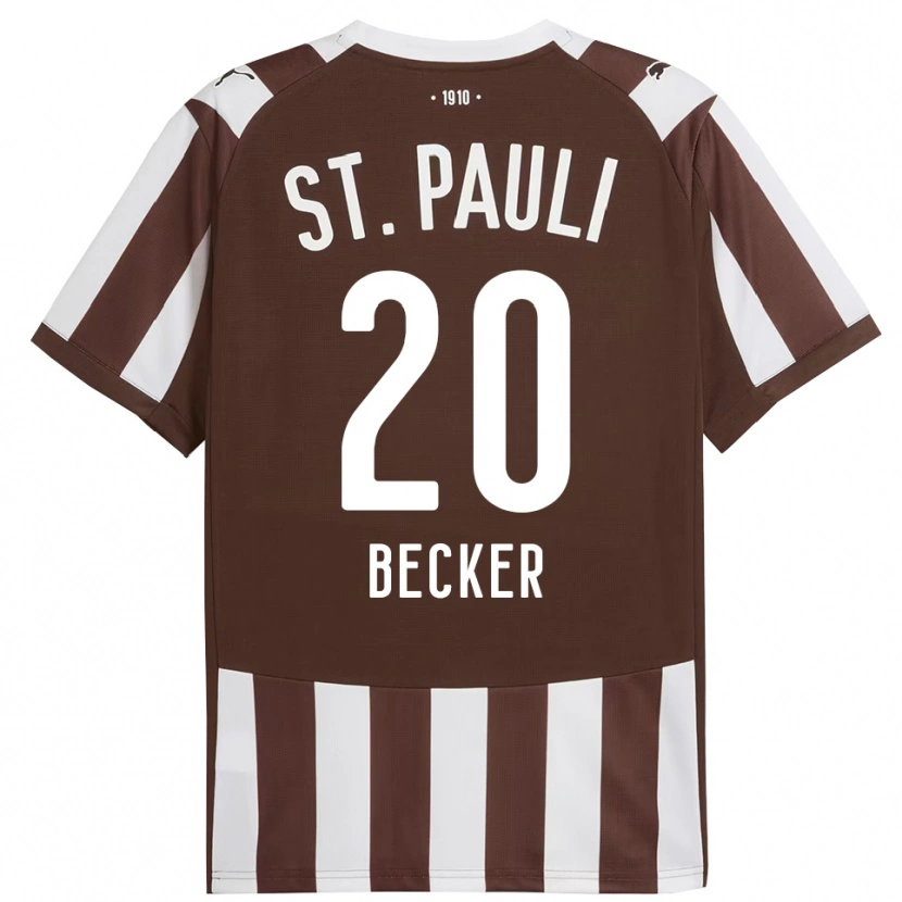 Danxen Herren Jesper Becker #20 Kaffee Weiß Heimtrikot Trikot 2025/26 T-Shirt Schweiz