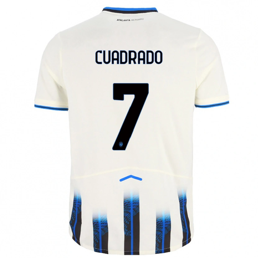Danxen Herren Juan Cuadrado #7 Weiß Blau Auswärtstrikot Trikot 2025/26 T-Shirt Schweiz
