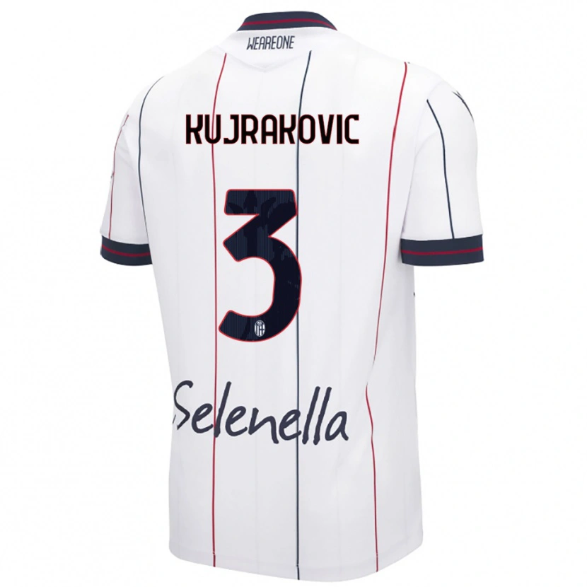 Danxen Herren Minel Kujrakovic #3 Weiß Königsblau Auswärtstrikot Trikot 2025/26 T-Shirt Schweiz