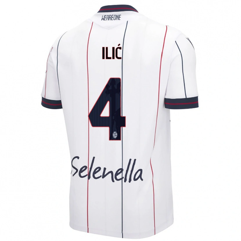 Danxen Herren Mihajlo Ilić #4 Weiß Königsblau Auswärtstrikot Trikot 2025/26 T-Shirt Schweiz