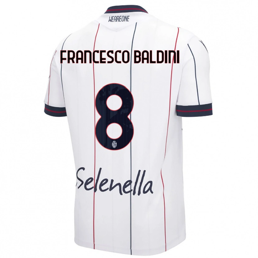 Danxen Herren Giovanni Francesco Baldini #8 Weiß Königsblau Auswärtstrikot Trikot 2025/26 T-Shirt Schweiz