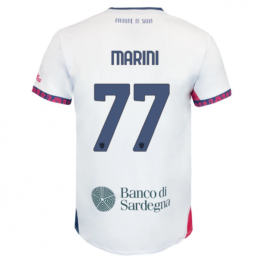 Danxen Herren Matteo Marini #77 Weiß Marineblau Rot Auswärtstrikot Trikot 2025/26 T-Shirt Schweiz