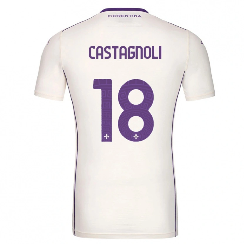 Danxen Herren Filippo Castagnoli #18 Weiß Lila Rot Auswärtstrikot Trikot 2025/26 T-Shirt Schweiz