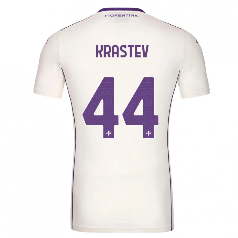 Danxen Herren Dimo Krastev #44 Weiß Lila Rot Auswärtstrikot Trikot 2025/26 T-Shirt Schweiz