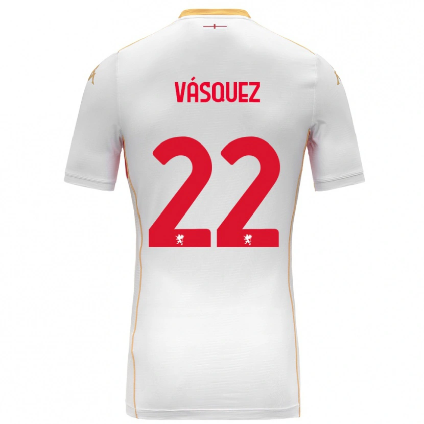 Danxen Herren Johan Vásquez #22 Weiß Rot Auswärtstrikot Trikot 2025/26 T-Shirt Schweiz
