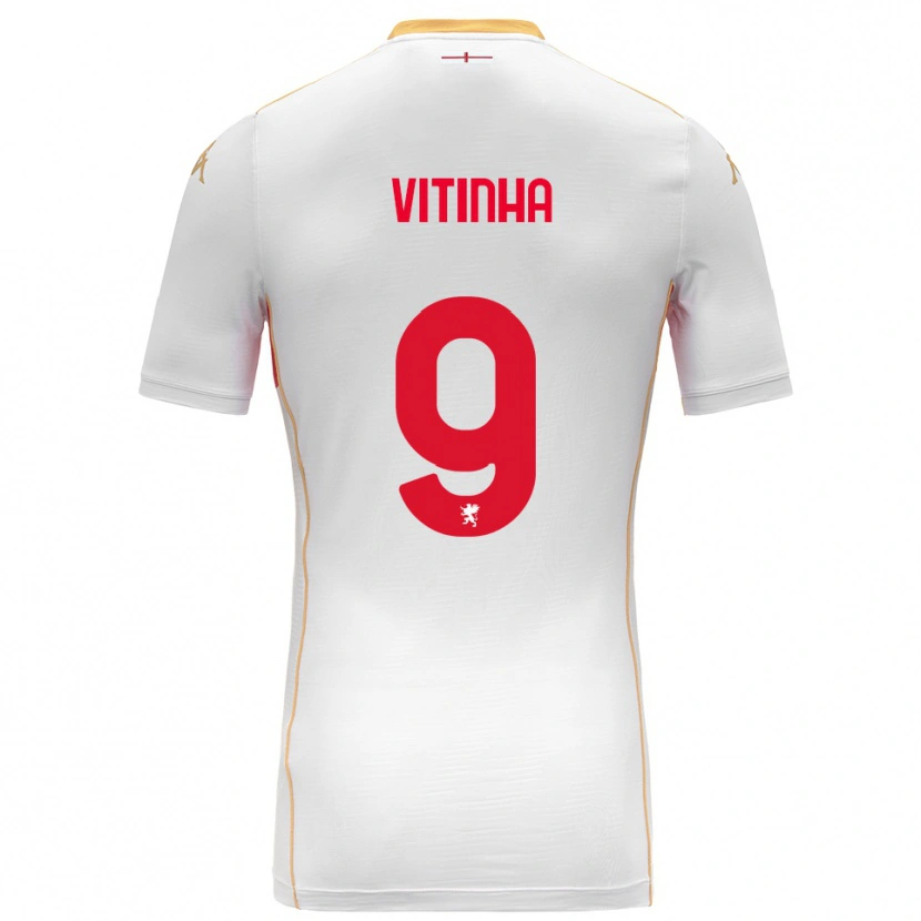 Danxen Herren Vitinha #9 Weiß Rot Auswärtstrikot Trikot 2025/26 T-Shirt Schweiz