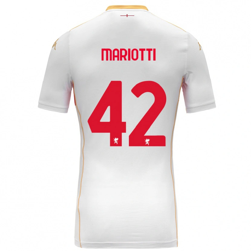 Danxen Herren Andrea Mariotti #42 Weiß Rot Auswärtstrikot Trikot 2025/26 T-Shirt Schweiz