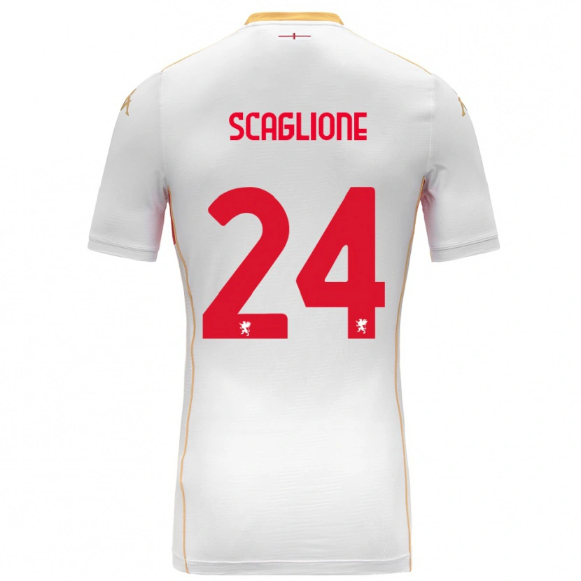 Danxen Herren Roberto Scaglione #24 Weiß Rot Auswärtstrikot Trikot 2025/26 T-Shirt Schweiz