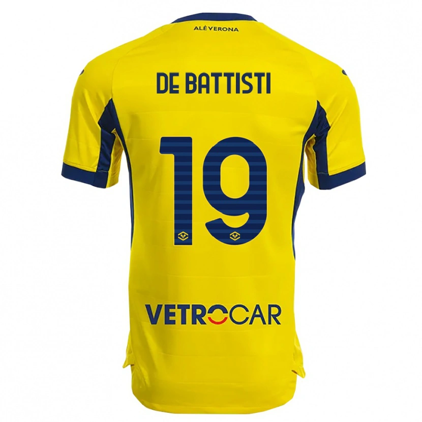Danxen Herren Davide De Battisti #19 Gelb Marineblau Auswärtstrikot Trikot 2025/26 T-Shirt Schweiz