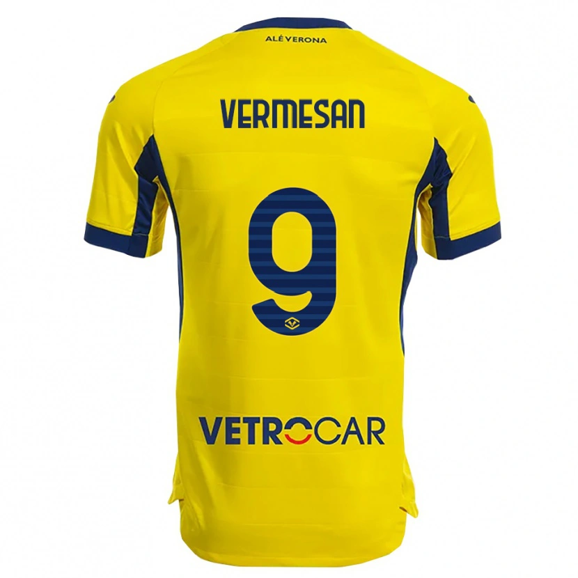 Danxen Herren Ioan Vermeșan #9 Gelb Marineblau Auswärtstrikot Trikot 2025/26 T-Shirt Schweiz