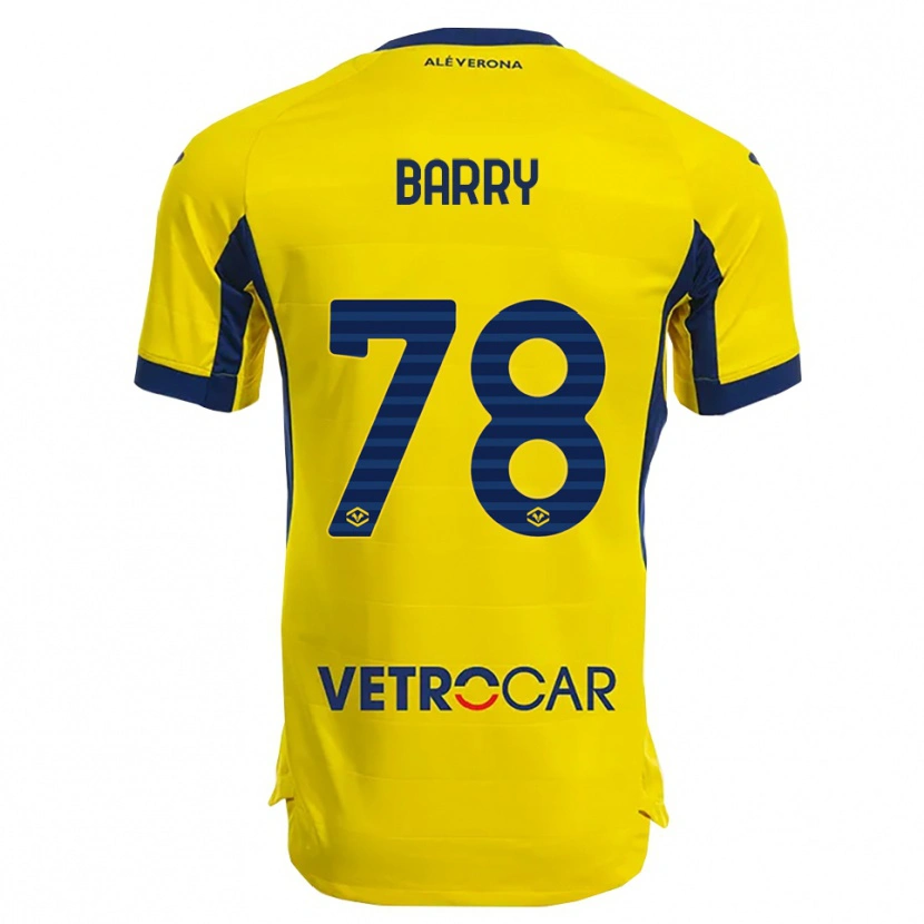 Danxen Herren Oumar Barry #78 Gelb Marineblau Auswärtstrikot Trikot 2025/26 T-Shirt Schweiz
