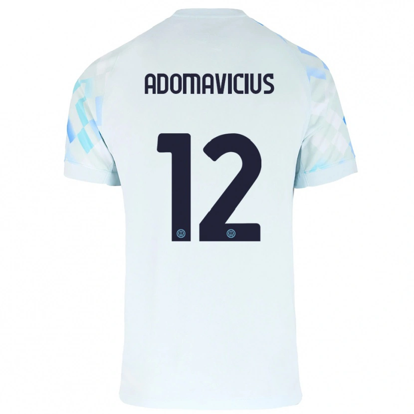 Danxen Herren Henrikas Adomavicius #12 Weiß Blau Auswärtstrikot Trikot 2025/26 T-Shirt Schweiz