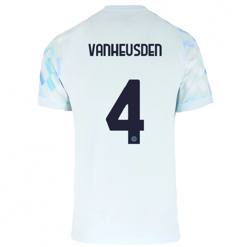 Danxen Herren Zinho Vanheusden #4 Weiß Blau Auswärtstrikot Trikot 2025/26 T-Shirt Schweiz