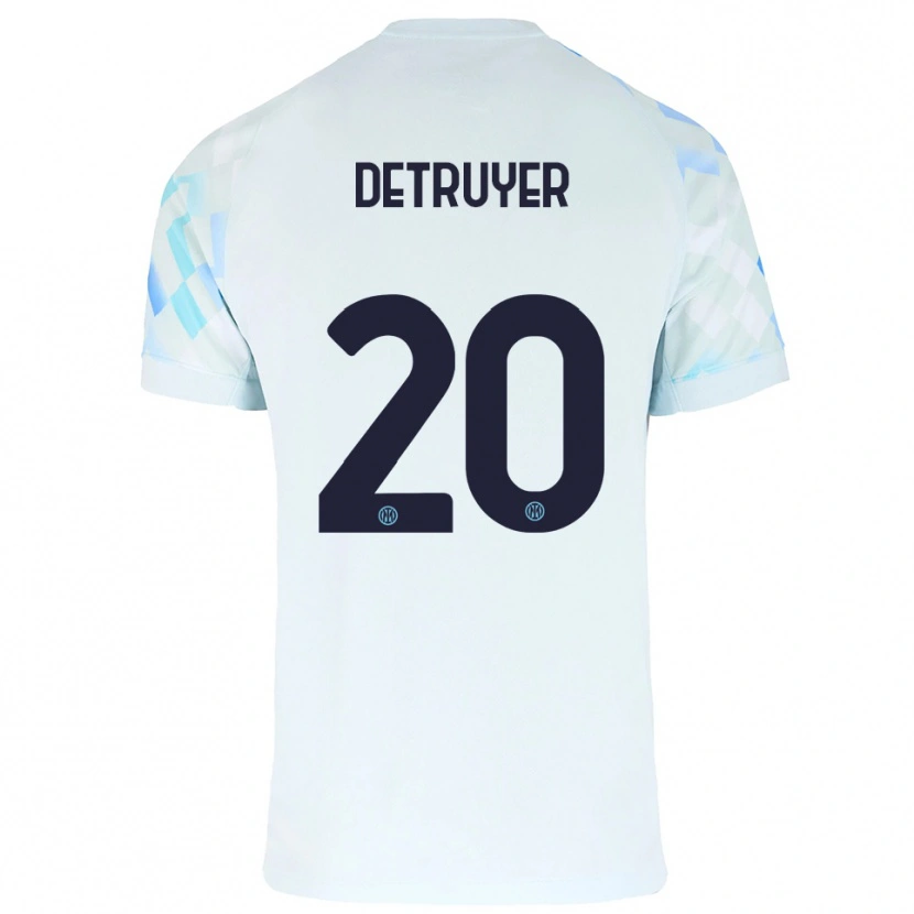 Danxen Herren Marie Detruyer #20 Weiß Blau Auswärtstrikot Trikot 2025/26 T-Shirt Schweiz