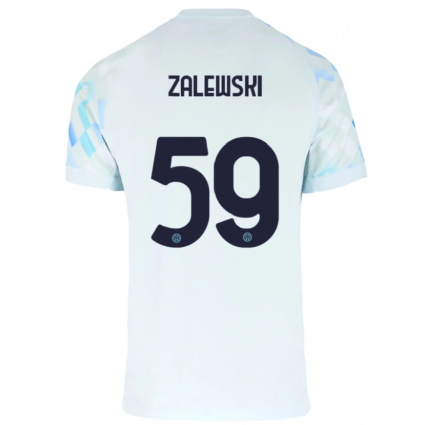 Danxen Herren Nicola Zalewski #59 Weiß Blau Auswärtstrikot Trikot 2025/26 T-Shirt Schweiz