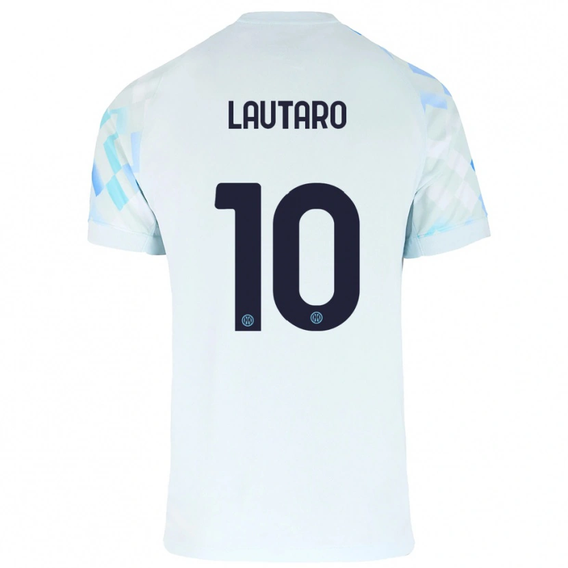 Danxen Herren Lautaro Martínez #10 Weiß Blau Auswärtstrikot Trikot 2025/26 T-Shirt Schweiz