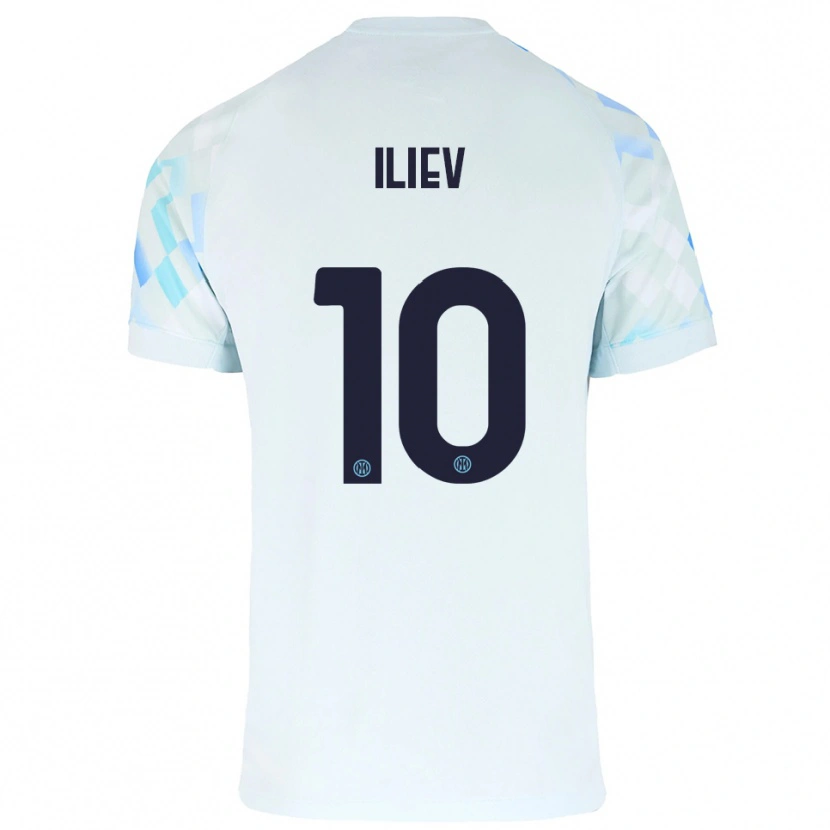 Danxen Herren Nikola Iliev #10 Weiß Blau Auswärtstrikot Trikot 2025/26 T-Shirt Schweiz