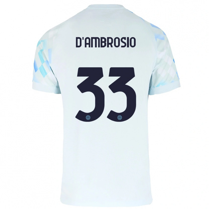 Danxen Herren Danilo D'ambrosio #33 Weiß Blau Auswärtstrikot Trikot 2025/26 T-Shirt Schweiz