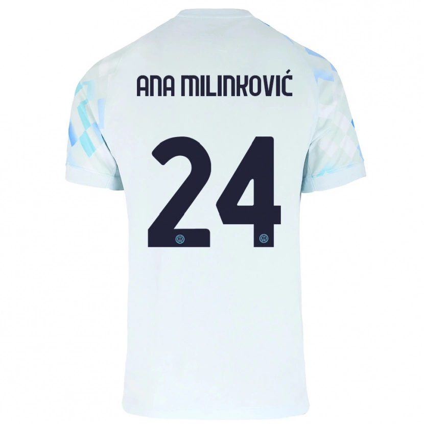 Danxen Herren Marija Ana Milinković #24 Weiß Blau Auswärtstrikot Trikot 2025/26 T-Shirt Schweiz