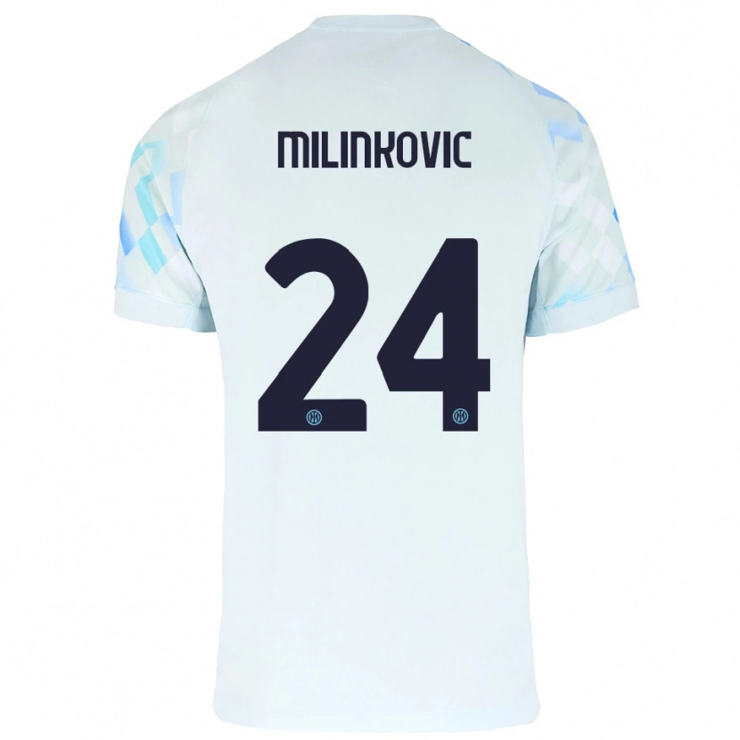 Danxen Herren Marija Milinković #24 Weiß Blau Auswärtstrikot Trikot 2025/26 T-Shirt Schweiz