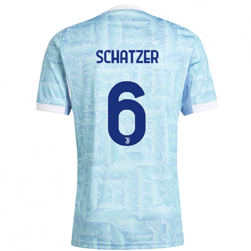 Danxen Herren Eva Schatzer #6 Himmelblau Gelb Auswärtstrikot Trikot 2025/26 T-Shirt Schweiz