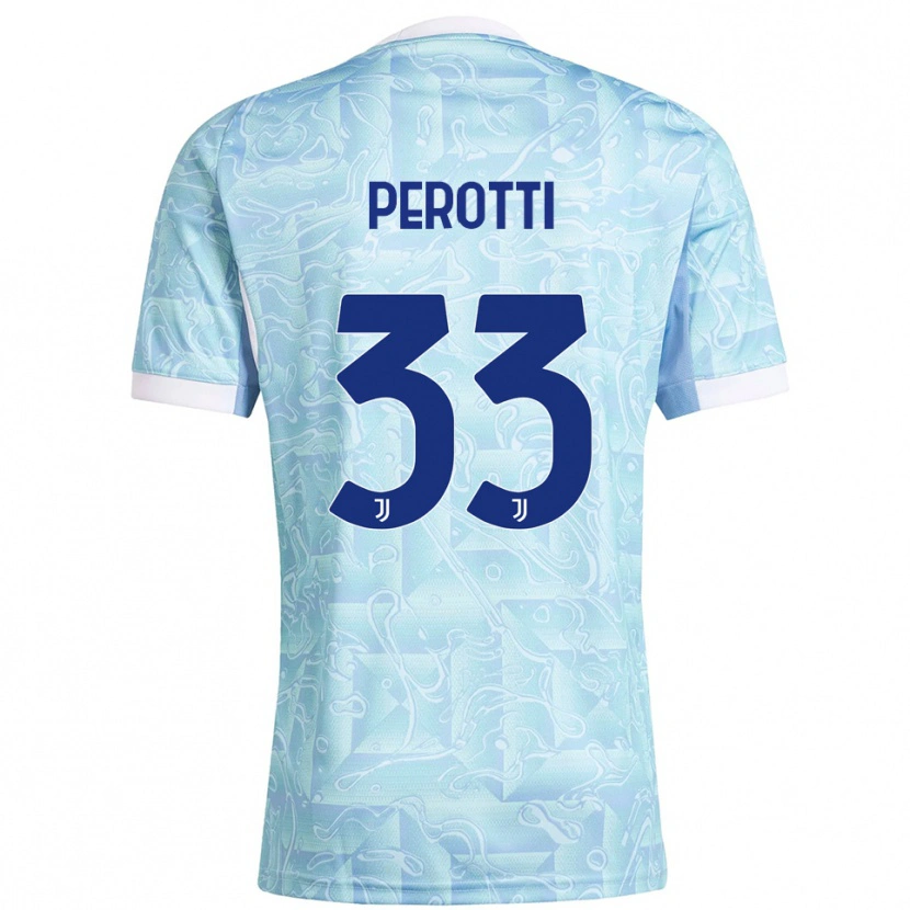 Danxen Herren Clemente Perotti #33 Himmelblau Gelb Auswärtstrikot Trikot 2025/26 T-Shirt Schweiz