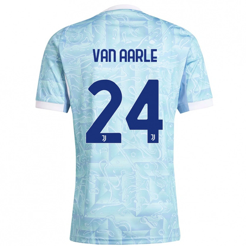 Danxen Herren Shane Van Aarle #24 Himmelblau Gelb Auswärtstrikot Trikot 2025/26 T-Shirt Schweiz