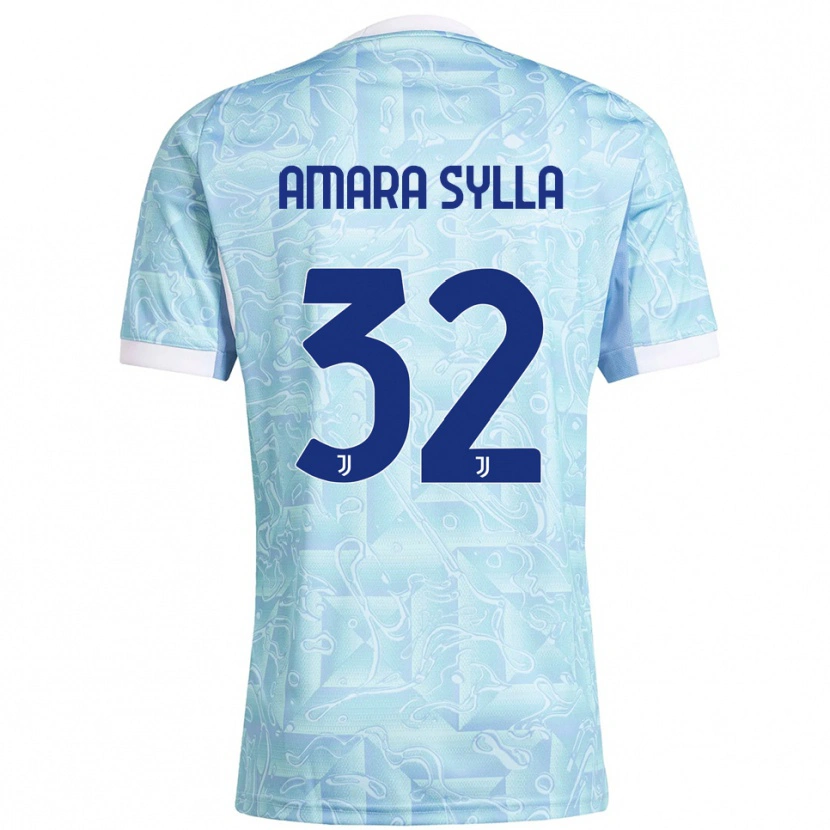 Danxen Herren Idris Amara Sylla #32 Himmelblau Gelb Auswärtstrikot Trikot 2025/26 T-Shirt Schweiz