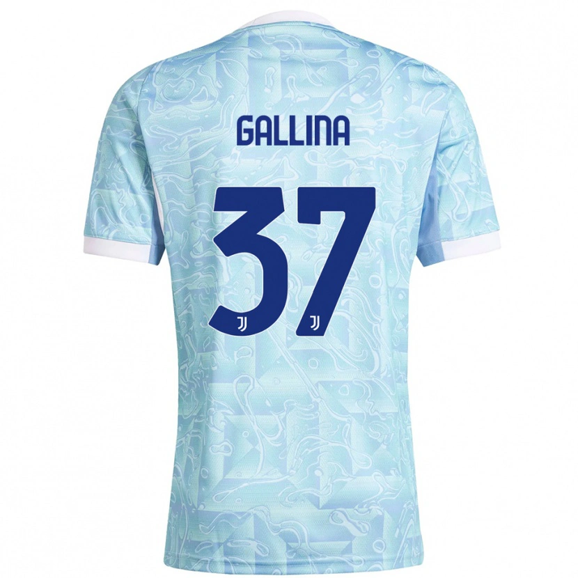 Danxen Herren Arianna Gallina #37 Himmelblau Gelb Auswärtstrikot Trikot 2025/26 T-Shirt Schweiz