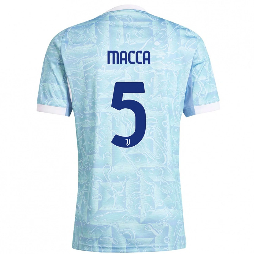 Danxen Herren Federico Macca #5 Himmelblau Gelb Auswärtstrikot Trikot 2025/26 T-Shirt Schweiz