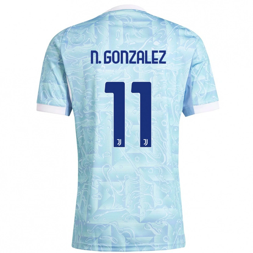 Danxen Herren Nico González #11 Himmelblau Gelb Auswärtstrikot Trikot 2025/26 T-Shirt Schweiz