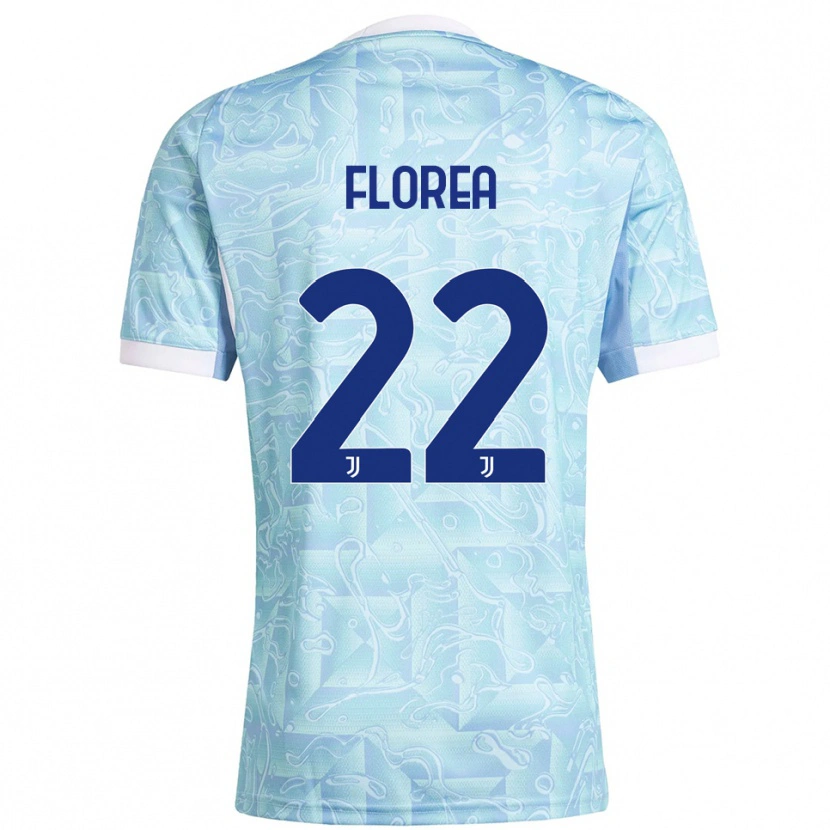 Danxen Herren Andrei Florea #22 Himmelblau Gelb Auswärtstrikot Trikot 2025/26 T-Shirt Schweiz