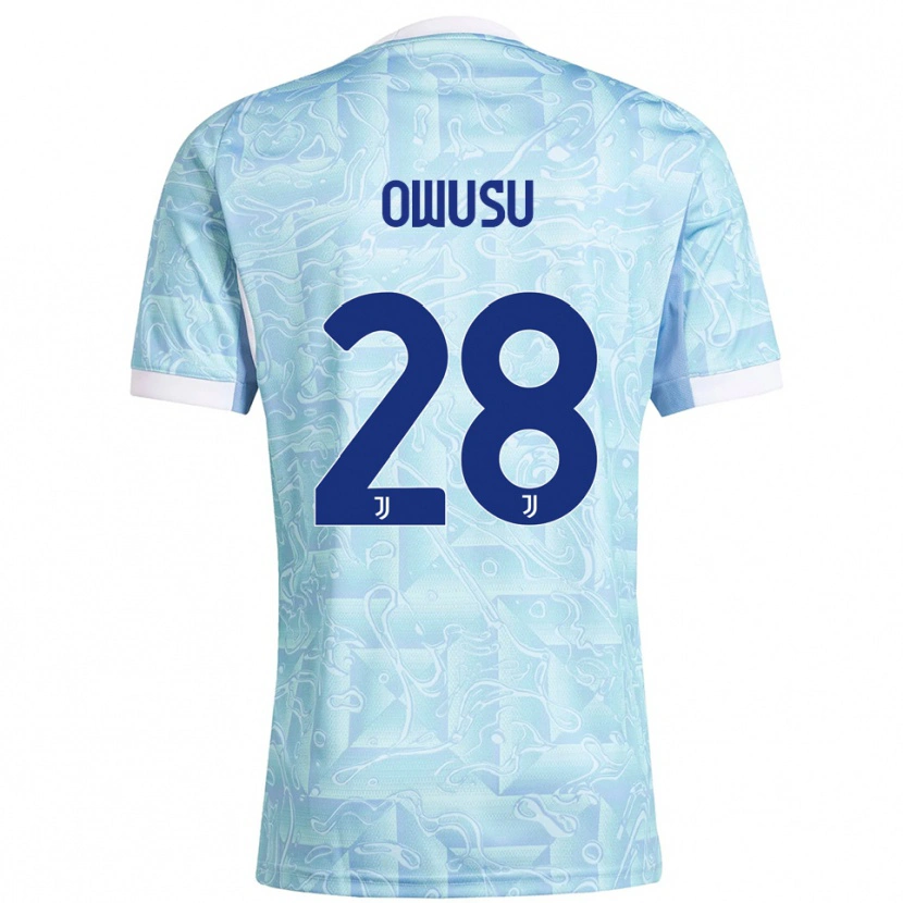 Danxen Herren Augusto Owusu #28 Himmelblau Gelb Auswärtstrikot Trikot 2025/26 T-Shirt Schweiz