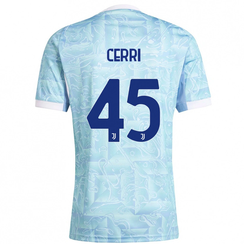 Danxen Herren Leonardo Cerri #45 Himmelblau Gelb Auswärtstrikot Trikot 2025/26 T-Shirt Schweiz